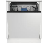 Beko BDIN38450C Fully Integrated Standard Dishwasher - Black Control Panel with Fixed Door Fixing Kit - B Rated, Black
