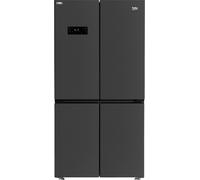 Beko GNE446224DVPZ Plumbed Multi-door American Fridge Freezer - Black Steel Black