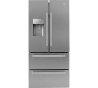 Beko Gne60520Dx American Style Freestanding Defrosting Fridge Freezer - Silver Stainless Steel Effect