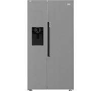 BEKO HarvestFresh ASP342VPS Plumbed Frost Free American Fridge Freezer - Stainless Steel Effect - E Rated