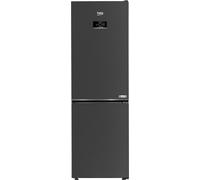 Beko HarvestFresh™ CNG6686VPZ 186cm 60/40 Frost Free Fridge Freezer - Black Steel - C Rated, Black
