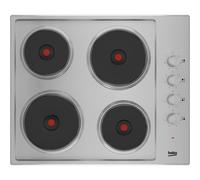 Beko HIBE64101X 60cm Sealed Plate Electric Hob - Stainless Steel