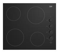 Beko HIC64102 58cm 4 Zone Ceramic Hob with Rotary Controls