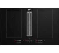 Beko HIXI84700UP 80cm Hob with Integrated Vented Extractor Black