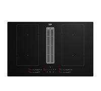 Beko HIXI84700UP 80cm Induction Extractor Hob - Black Glass - For Ducted/Recirculating Ventilation, Black