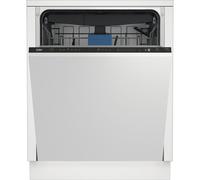Beko b300 BDIN36530 Fully Integrated Standard Dishwasher - Black Control Panel with Fixed Door Fixing Kit - D Rated, Black