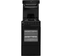 Beko KA52NEK 50cm wide Single Oven Gas Cooker with Full Width Gas Grill - Black - A Rated