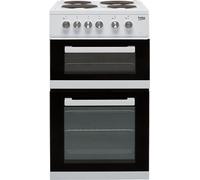 Beko KD531AW 50cm Wide Single Oven Electric Cooker with Solid Plate Hob - White White