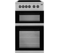 Beko KDC5422AS 50cm Single Oven Electric Cooker with Ceramic Hob - Silver - A Rated