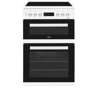 Beko KDC653W 60cm Double Oven 4 Burners Ceramic Cooker in White with Fully