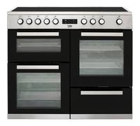 Beko KDVC100X 100cm Double Oven Range Cooker with 5 Zone Ceramic Hob