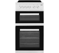 Beko Kdvc563Aw 50Cm Double Oven Electric Cooker - White White