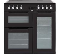 Beko KDVC90K 90cm wide Electric Range Cooker with Ceramic Hob - Black - A
