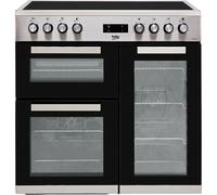Beko KDVC90X 90cm Electric Range Cooker with Ceramic Hob - Stainless Steel