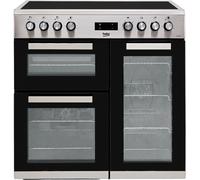 Beko KDVC90X 90cm Electric Range Cooker with Ceramic Hob - Stainless Steel