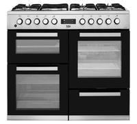 Beko KDVF100X 100cm Dual Fuel Range Cooker with Gas Hob - Stainless Steel - A/A Rated