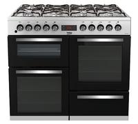 Beko KDVF100X 100cm Double Oven Range Cooker with 7 Burner Gas Hob