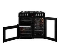 Beko KDVF90X 90cm Double Oven Range Cooker with 5 Burner Gas Hob