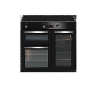 Beko 90cm Electric Range Cooker with Induction Hob - Black