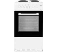 Beko KS530W 50cm Electric Cooker with Solid Plate Hob - White - A Rated