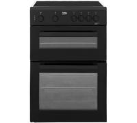 Beko KTC611K 60cm Single Oven Electric Cooker with Ceramic Hob - Black - A Rated, Black