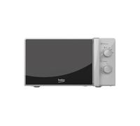 Beko MOC20100SFB Solo Microwave, Includes Auto-Defrost and 30 min Mechanical Timer, Silver Design, 20 L Capacity, 700 W Power