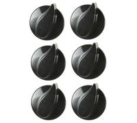 Beko Oven Cooker Hob Gas Flame Control Knob (Black, Pack of 6)