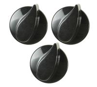 Beko Oven Cooker Hob Gas Flame Control Knobs (Black, Pack of 3)
