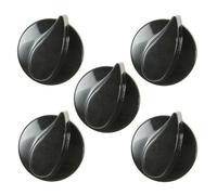 Beko Oven Cooker Hob Gas Flame Control Knobs (Black, Pack of 5)