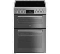BEKO Pro AeroPerfect AirFry FDCA6732CM 60 cm Electric Ceramic Cooker - Silver, Silver/Grey