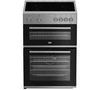 BEKO Pro AeroPerfect FDC6701S 60 cm Electric Ceramic Cooker - Silver, Silver/Grey
