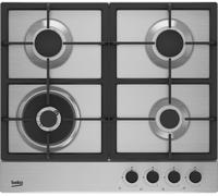 Beko HIAW64225SX 60cm Gas Hob with Front Knob Controls