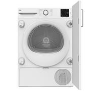 BEKO Pro NTIKP71121WN Integrated 7 kg Heat Pump Tumble Dryer - White, White