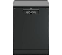 Beko Pro PowerIntense BDFN26460PA Full-Size Dishwasher, 14 Place Settings, Anthracite, CornerIntense Cleaning, Auto Programme, Fast+ Function, Energy Efficient, Adjustable Baskets