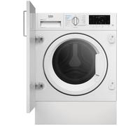 BEKO Pro RecycledTub WDIK854441 WiFi-enabled Integrated 8 kg Washer Dryer, White