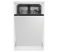 Beko Quick&Shine Integrated Slimline Dishwasher - Black Control Panel DIS15020