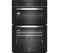 Beko RecycledNet® BBDM243BOC Built In Electric Double Oven - Black/Glass - A