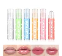 Bekoeen 6 Pcs Hydrating Lip Oil Set, Roll-on Plumping Lip Oil, Long Lasting Lip Glow Balm Lip Care, Transparent Moisturizing No-Sticky Lip Gloss Jelly Liquid Lipstick for Women and Girls