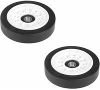 Bekozay Drum Support Roller Pulley for Tumble Dryer, Compatible with Beko DCU7230B/DCU7230S/DCU7230W, Black, Pack of 2
