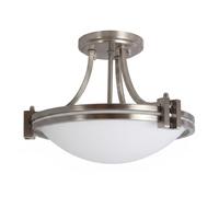Bektas 12 Inch Semi Flush Mount Ceiling Light Brushed Nickel