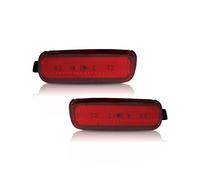 Bekuyu 2pcs For CRV CR-V 2002 2003 2004 Rear Bumper Light Rear Fog Lamp Auto Bulb Brake Light Reflector (Red)