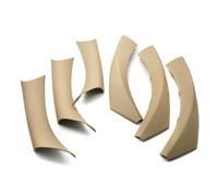 Bekuyu 6pcs Car Inner Handle Interior Door Panel Pull Trim Cover for 3 Series E90 E91 316 318 320 325 328i 330 335 2005 2006 2007-2012 (RHD Beige)