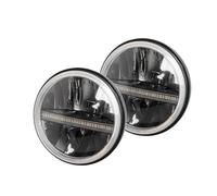 Bekuyu 7-Inch Motorcycle Headlight H4 Low Beam 6000K Driving Light With Halo DRL Amber Ring Turn Signal 12V 24V Motorcycle Headlight