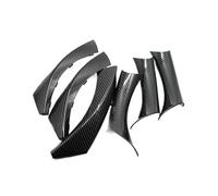 Bekuyu Car Inner Door Pull Handle 6 Pieces Interior Car Door Handle Pull Cover Decorative for 3 Series E90 E91 316 318 320 325 328i 2004 2005-2012(Carbon Look LHD)