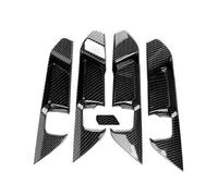 Bekuyu Car Inner Door Pull Handle ABS Interior Door Handle Bowl Cover Case Trim Stickers for Toyota RAV4 XA50 2019-2024 Hybrid(Carbon Look)
