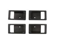 Bekuyu Car Inner Door Pull Handle Aluminum Alloy Car Interior Door Bowl Decorative for Land Rover for Defender 90 110 2004-2018(Black 4PCS)