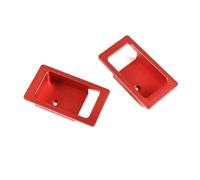 Bekuyu Car Inner Door Pull Handle Aluminum Alloy Car Interior Door Bowl Decorative for Land Rover for Defender 90 110 2004-2018(Red 2PCS)
