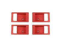 Bekuyu Car Inner Door Pull Handle Aluminum Alloy Car Interior Door Bowl Decorative for Land Rover for Defender 90 110 2004-2018(Red 4PCS)