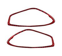 Bekuyu Car Inner Door Pull Handle for Chevrolet for Camaro 2017-2022 Carbon Fiber Interior Door Handle Protective Frame Decorative Trim(Red Carbon Fiber)