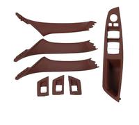 Bekuyu LHD RHD Car Interior Door Armrest Inside Pull Handle Set for 5 Series F10 F11 523i 525i 528i 530i 514151417225873 51417225875 (Redbrown,RHD)